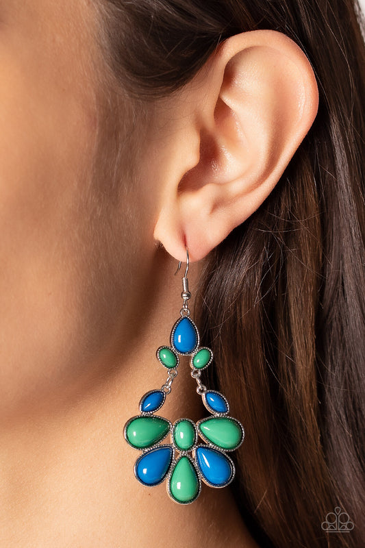 Paparazzi-Jewelry, Colorfully Canopy - Multi, White - Earrings