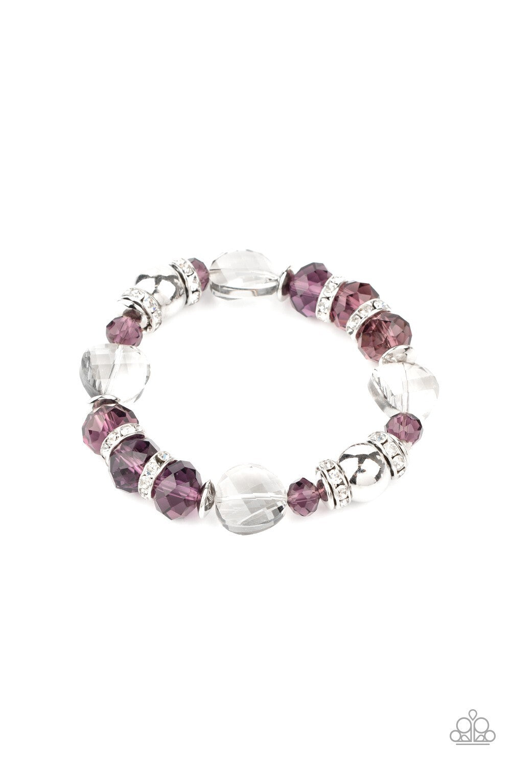 Paparazzi-Jewelry, Pretty Persuasion Purple, White-Bracelets