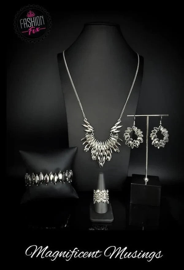 Fashion Fix Jewelry Magnificent Musings Paparazzi Necklace set Of 4 Pces.