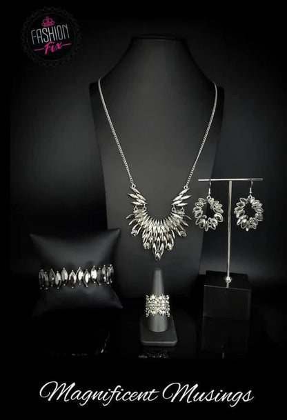 Fashion Fix Jewelry Magnificent Musings Paparazzi Necklace set Of 4 Pces.