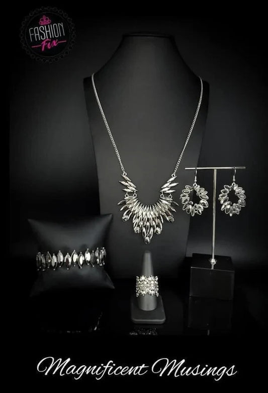 Fashion Fix Jewelry Magnificent Musings Paparazzi Necklace set Of 4 Pces.