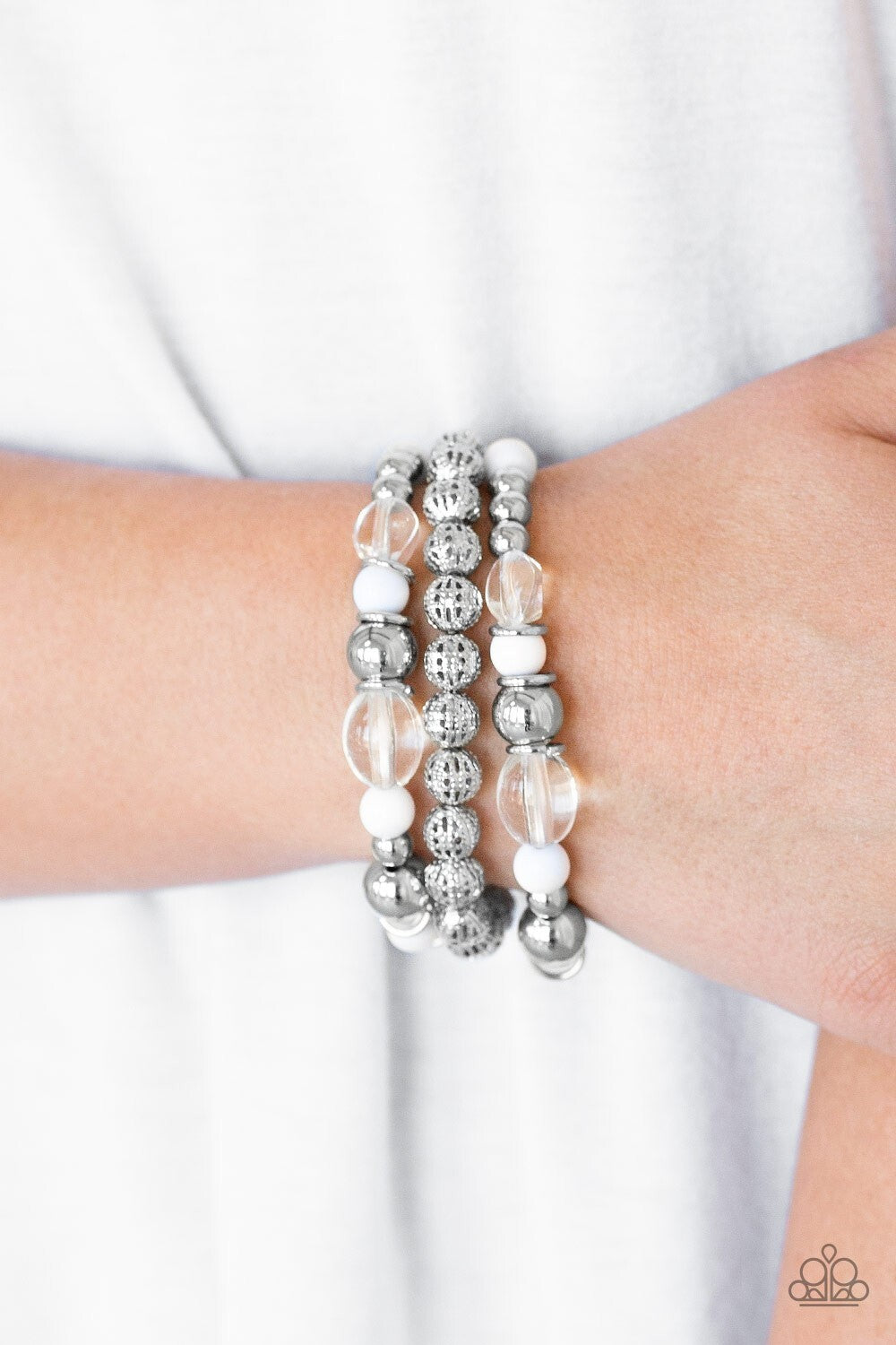 Ethereal Etiquette purple, White-Bracelets