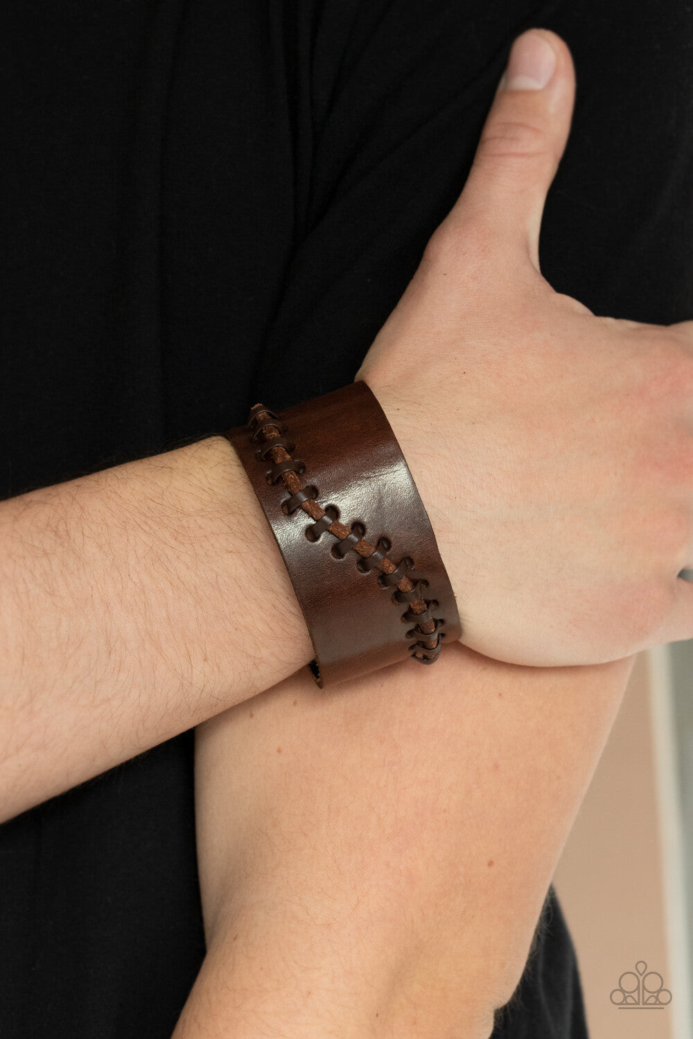 Leather- Urban, Brown, Black Paparazzi-Jewelry - Bracelets.