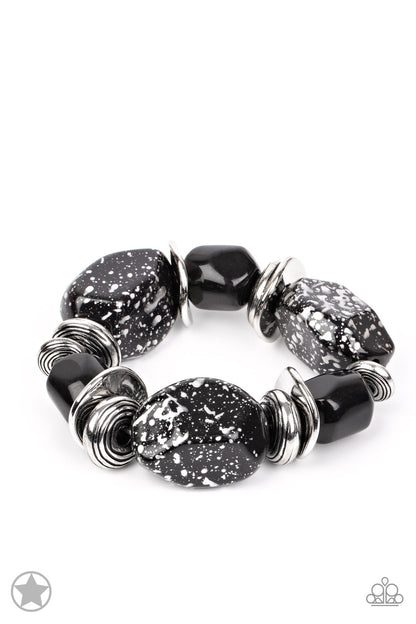 Paparazzi-Jewelry, Glaze of Glory - Peach - Orange, Blue, Black Bracelets
