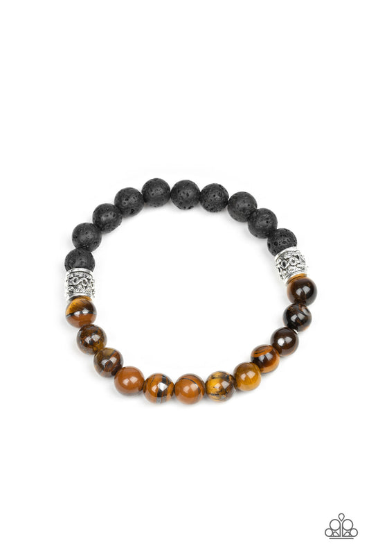 Paparazzi-Jewelry, Take It Easy - Urban, Brown Bracelet For Men
