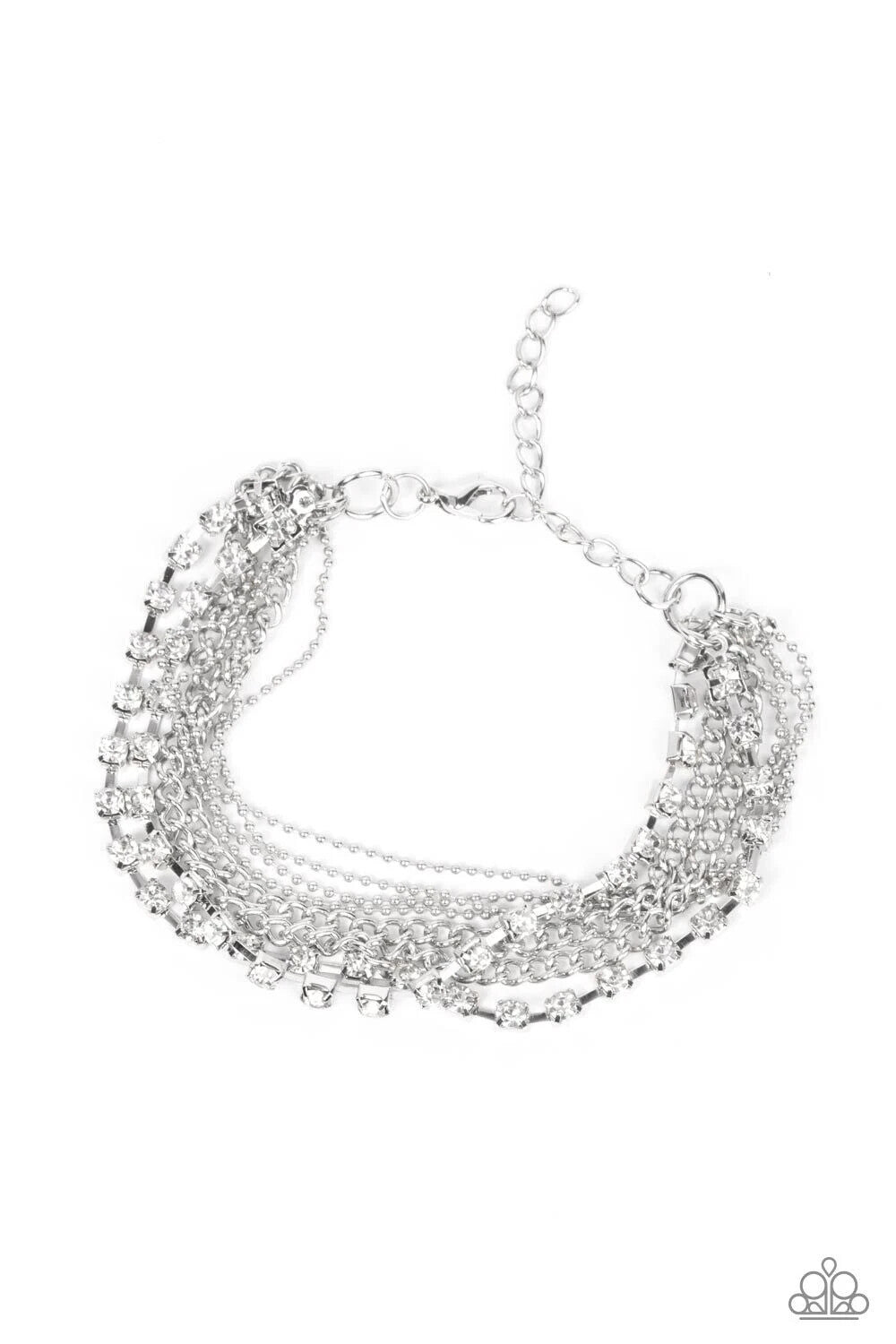 Paparazzi-Jewelry,Secretly Sassy White, Gold-Bracelets