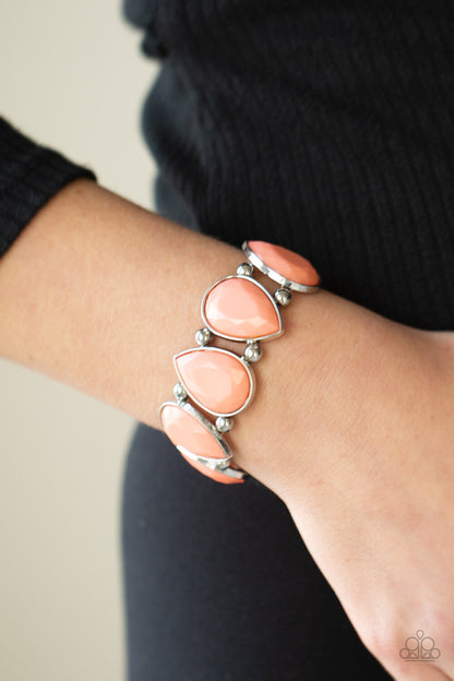 Paparazzi-Jewelry, Flamboyant Tease - Green, Orange-Bracelets