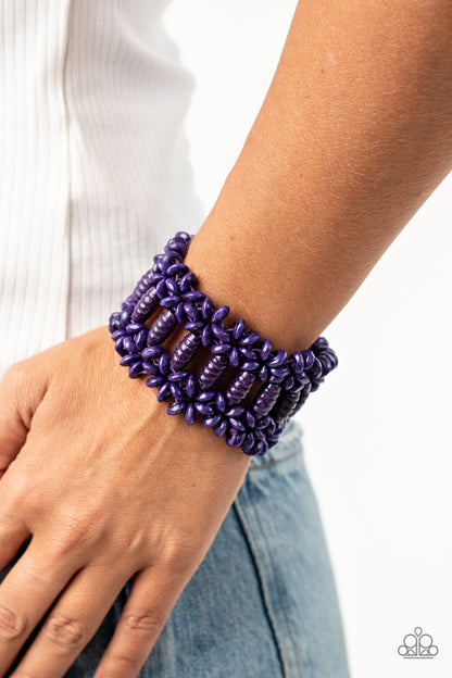 Fiji Flavor, Purple, Red Wood-Paparazzi-Jewelry Bracelets.
