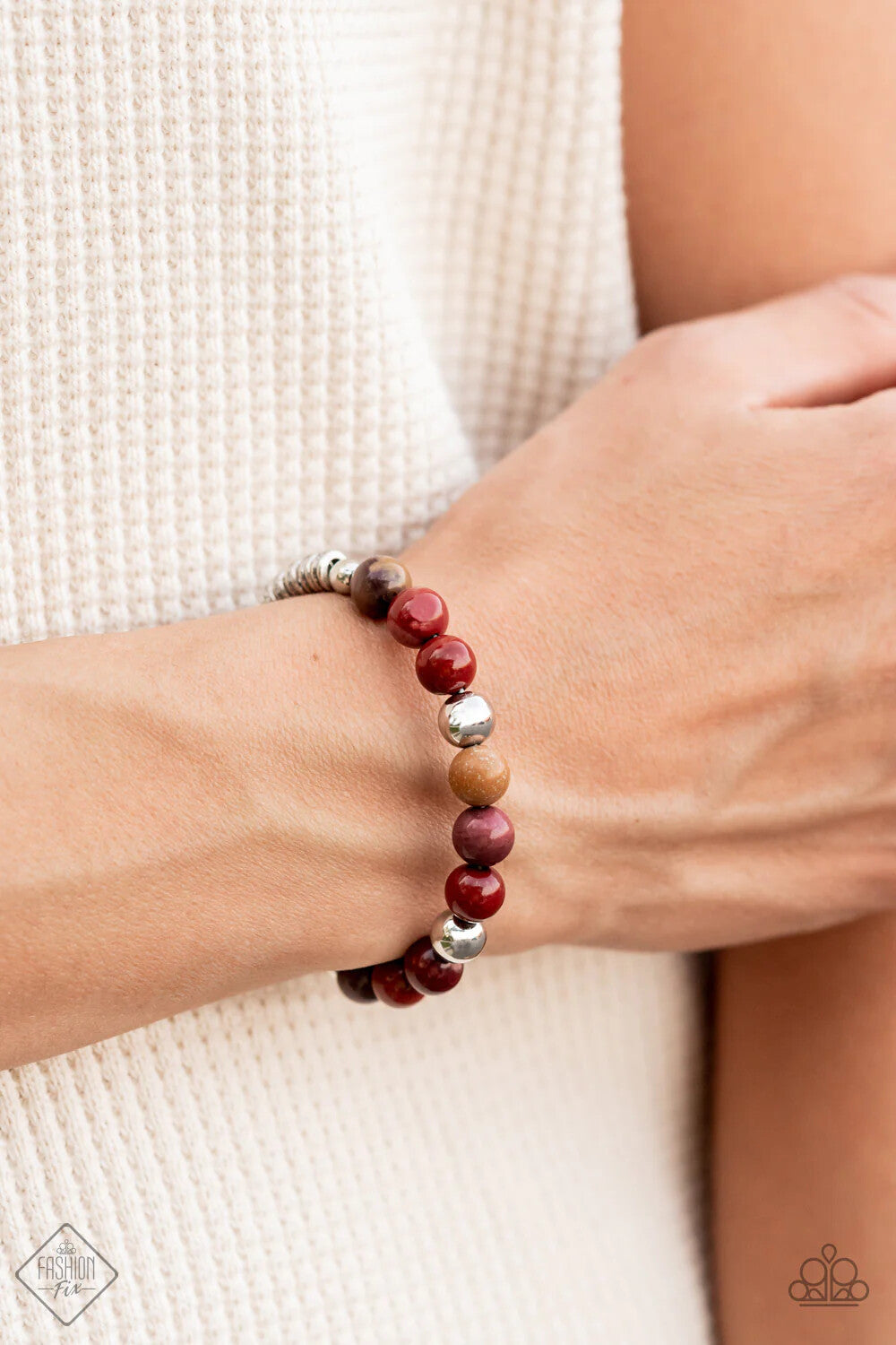 Paparazzi -Jewelry, Namaste Mama Brown  Fashion-Fix-Set.