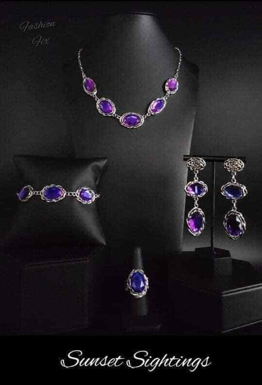 Regal Renaissance Blue Fashion-Fix Paparazzi Necklaces-Set