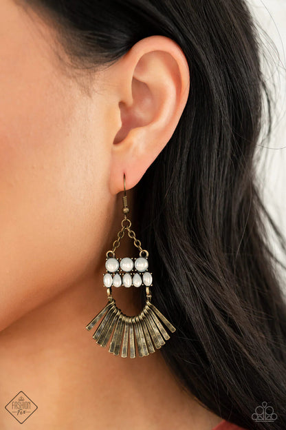 Paparazzi -Jewelry, You Wouldn't Flare Brass  Fashion-Fix-Set.