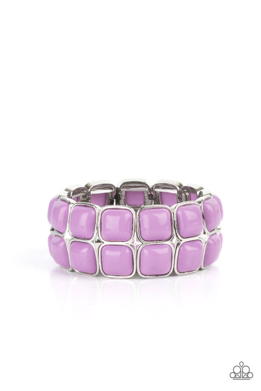 Paparazzi-Jewelry, Double The DIVA-ttitude - Purple, Yellow-Bracelets