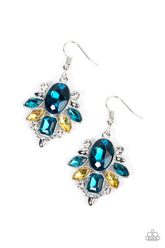 Paparazzi-Jewelry, Glitzy Go-Getter - Multi, Blue - Earrings