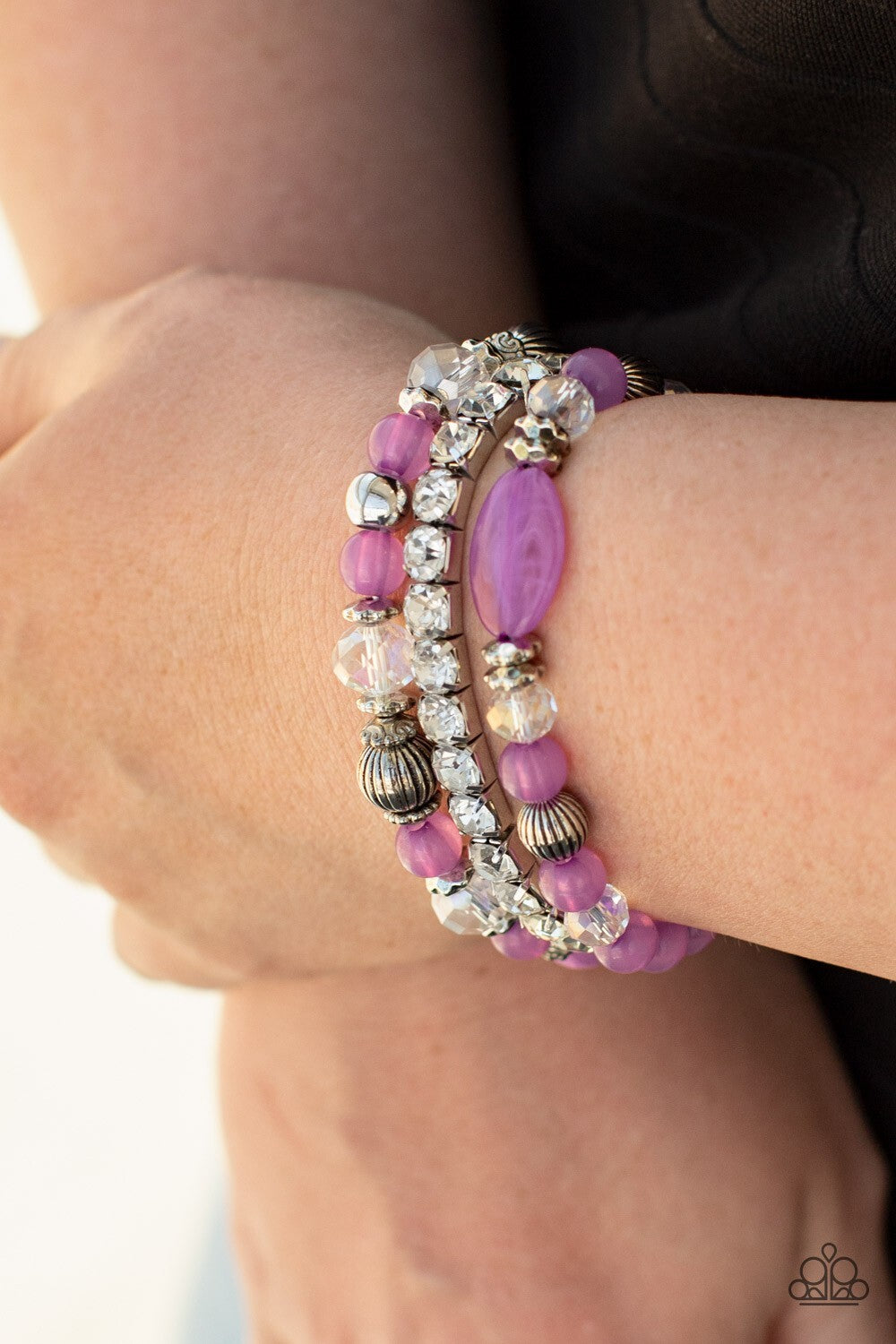 Ethereal Etiquette purple, White-Bracelets