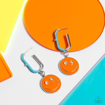 Paparazzi-Jewelry, Personable Pizzazz - Orange - Earrings