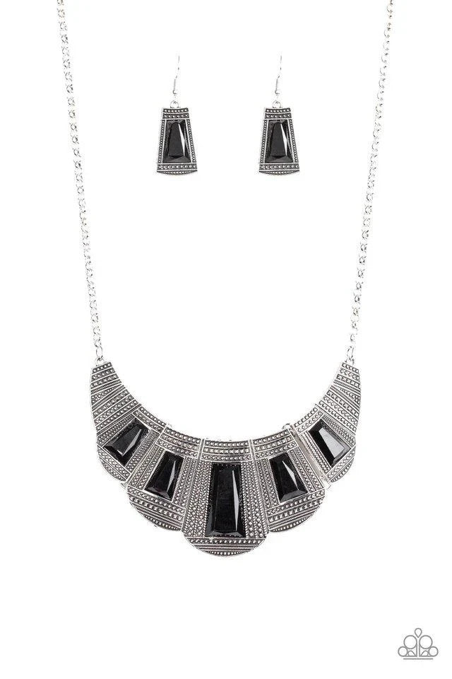 Lion Den, Green, Red, Black-Paparazzi-Jewelry Necklaces.