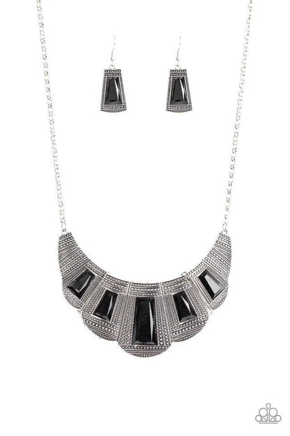 Lion Den, Green, Red, Black-Paparazzi-Jewelry Necklaces.