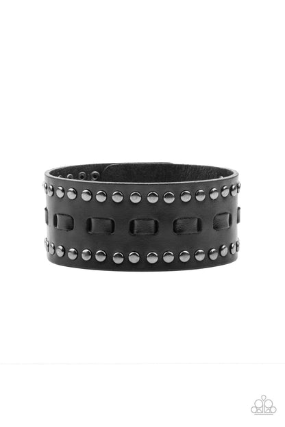 Leather- Urban, Brown, Black Paparazzi-Jewelry - Bracelets.
