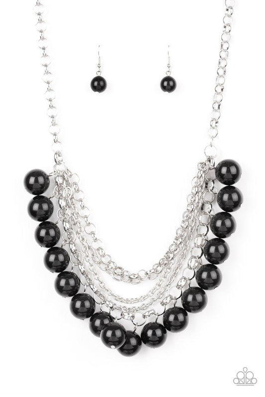 One-Way Wall Street Jewelry - Black- Necklace.