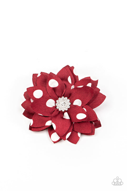 Silk Gardens - Blue, Pink, Red Hair-clips.