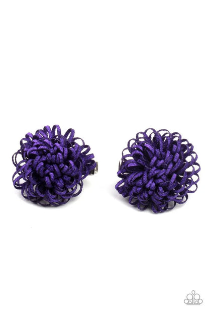 Pretty in Posy Blue, Purple Hair Clips.