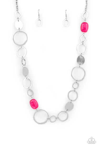 Colorful Combo Jewelry- Green, Pink, Orange - Necklaces.