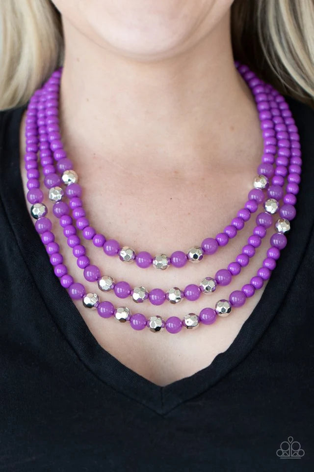 STAYCATION All I Ever Wanted Jewelry - Pink, Purple Necklace.