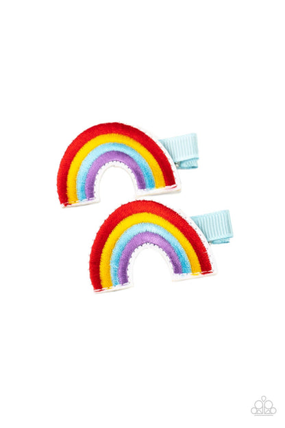 Follow Your Rainbow Multi, Blue, Pink Hair Clip.