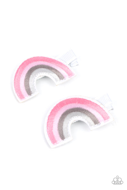 Follow Your Rainbow Multi, Blue, Pink Hair Clip.