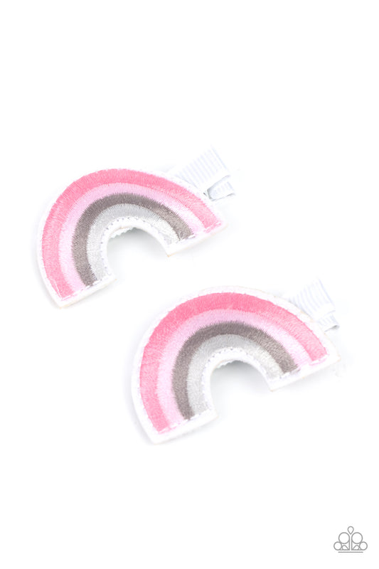 Follow Your Rainbow Multi, Blue, Pink Hair Clip.