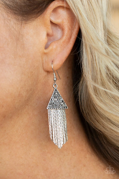 Pyramid Sheen Jewelry,  Silver Earring.