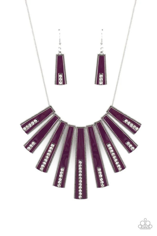 Fan-tastically Deco Jewelry, Blue, Red, Black Necklaces.