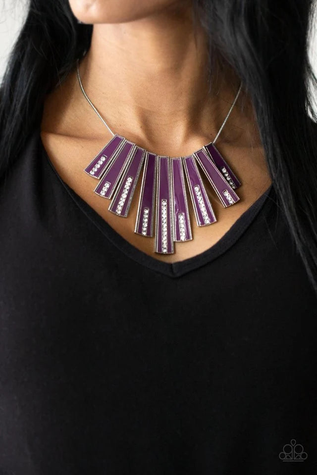 Fan-tastically Deco Jewelry, Blue, Red, Black Necklaces.