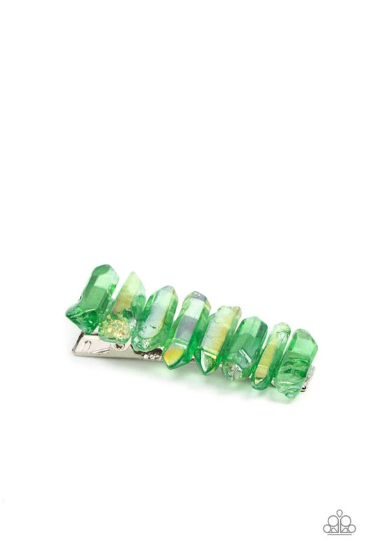 Crystal Caves Green Hair Clip.