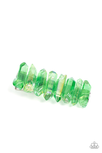 Crystal Caves Green Hair Clip.
