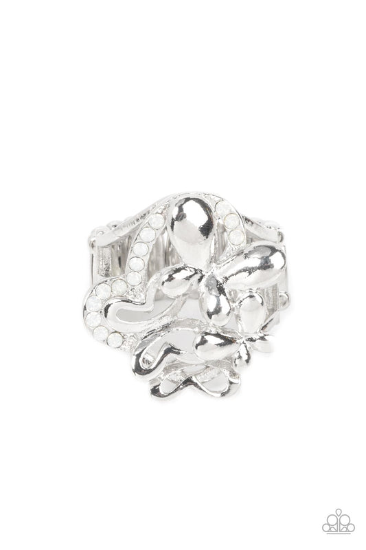 Fearless Flashback Butterfly Jewelry, white Ring.