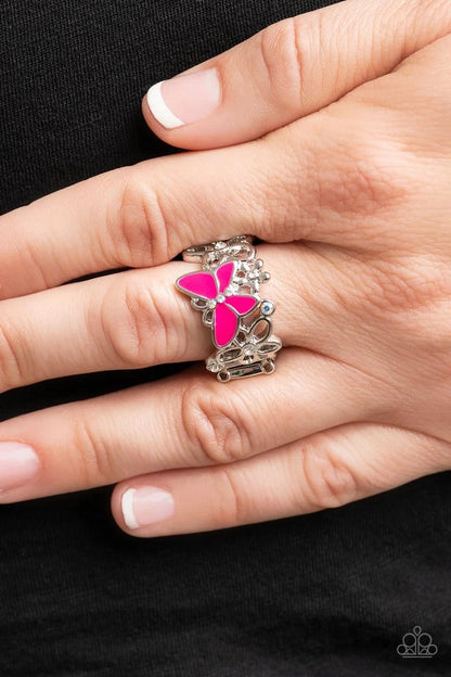 All Fluttered Up Jewelry, pink Ring.
