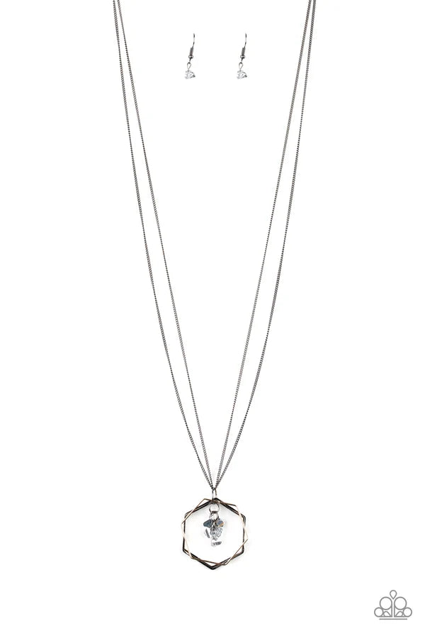 Chicly Geocentric Jewelry-Black  Necklace.