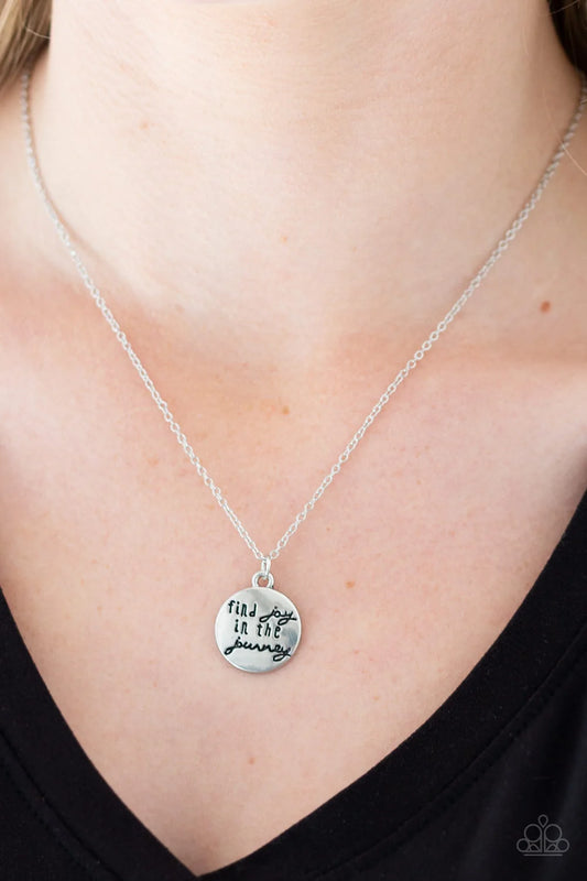 Find Joy - silver -jewelry necklace.