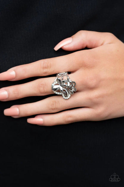 Fearless Flashback Butterfly Jewelry, white Ring.