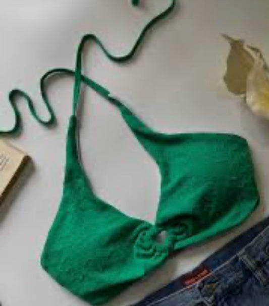 Sexy Women Bikini, Green Set of 2 Pieces Swimwear. Size: M