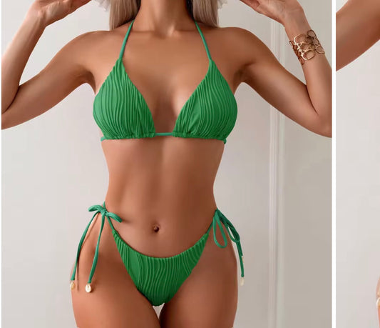 Blackout Women Bikini, Green Swimwear. Size: M