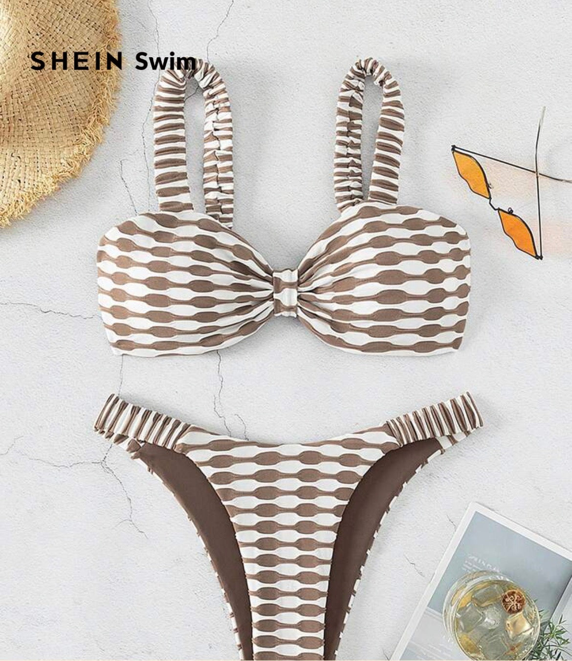SHENHE Women's 2 Piece Swimsuit High Cut Knot Iceland.