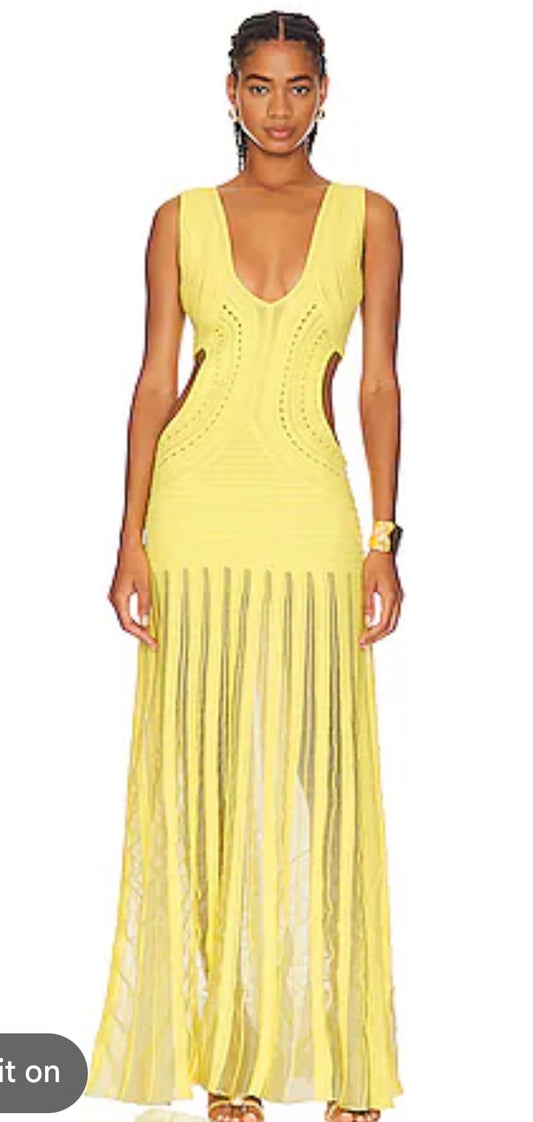 Ronny Kobo Women’s ASA Yellow Dress, Size: Small.