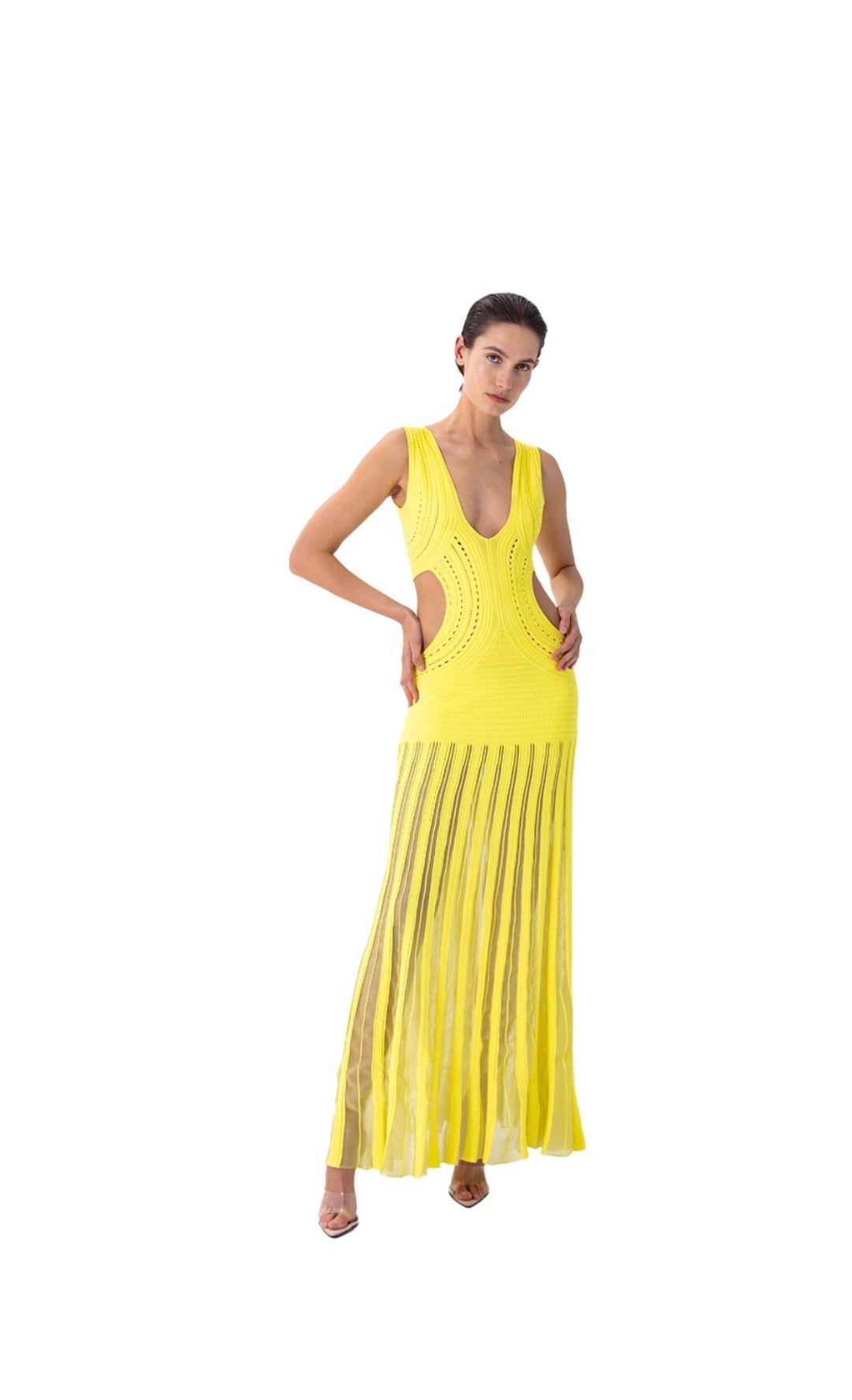 Ronny Kobo Women’s ASA Yellow Dress, Size: Small.