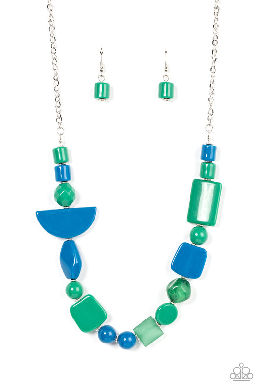 Tranquil Trendsetter - Purple, Green-Necklaces