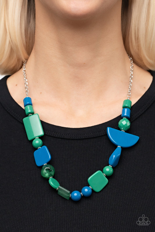 Tranquil Trendsetter - Purple, Green-Necklaces