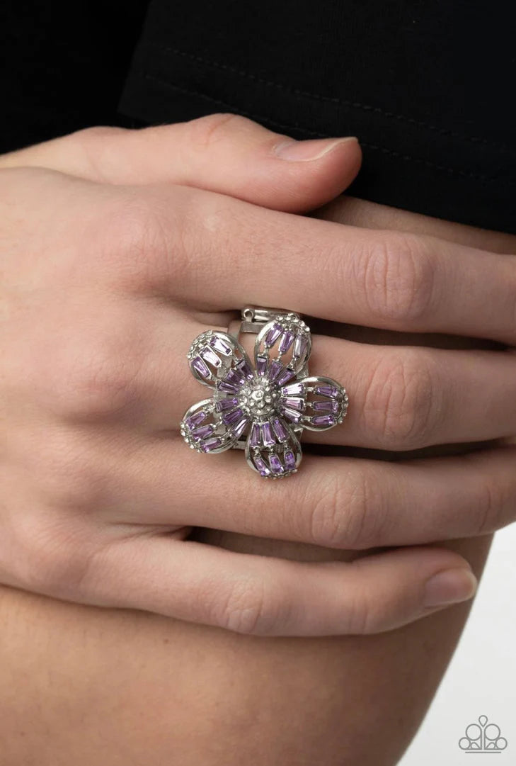 Botanical Ballroom Jewelry, Purple Ring.