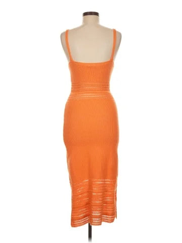 AQUA Crochet Women Midi Dress - Size: Fit Small, Medium.