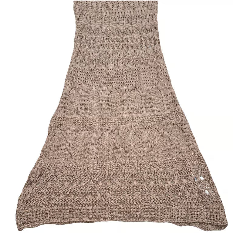 Zara, Crochet Knit Sleeveless Maxi Dress Women Size Medium.